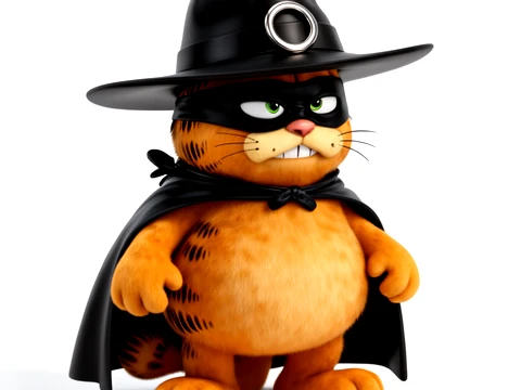 Garfield Zorro Ring Figure 3D Model