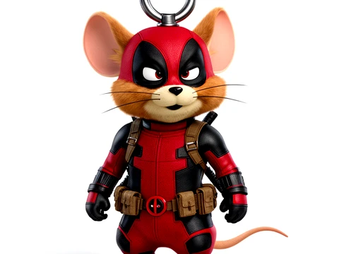 Jerry Mouse Deadpool Ring Figure 3D Model
