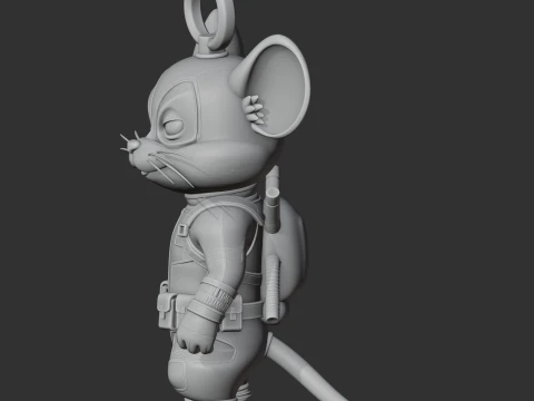 Jerry Mouse Deadpool Ring Figure 3D Model