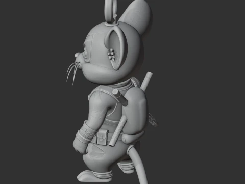Jerry Mouse Deadpool Ring Figure 3D Model
