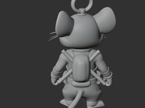 Jerry Mouse Deadpool Ring Figure 3D Model