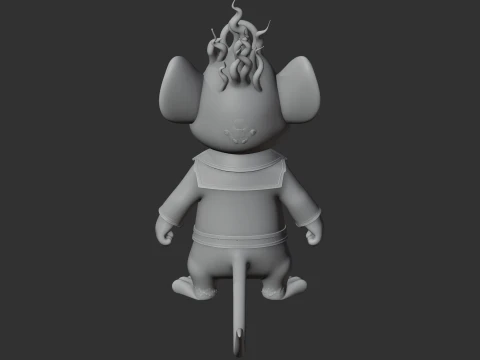 Jerry Mouse Ghost Rider Ring Figure 3D Model