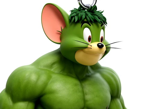 Jerry Mouse Hulk Ring Figure 3D Modell