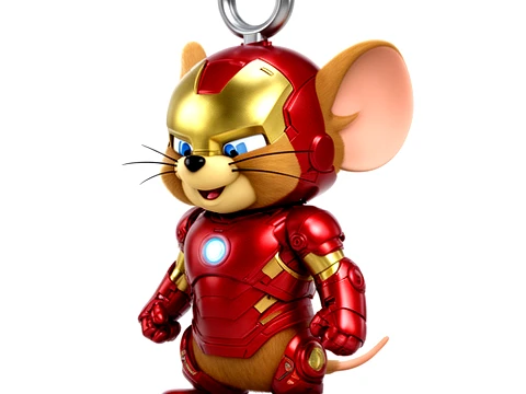 Jerry Mouse Iron Man Ring Figure 3D Model