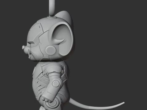 Jerry Mouse Iron Man Ring Figure 3D Model