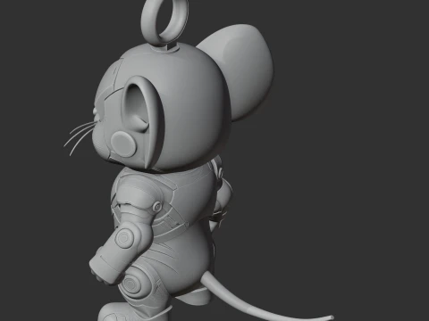 Jerry Mouse Iron Man Ring Figure 3D Model
