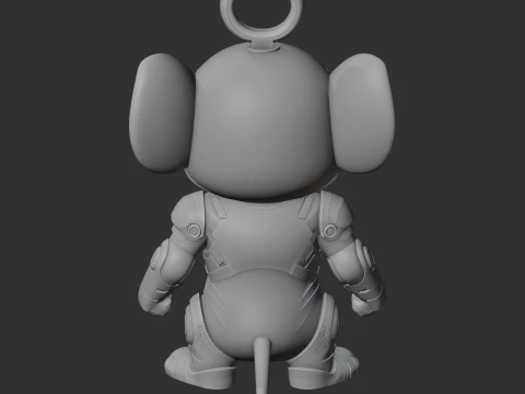 Jerry Mouse Iron Man Ring Figure 3D Model