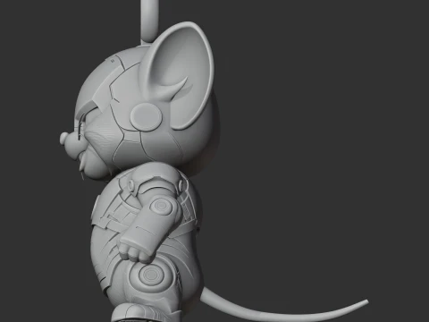 Jerry Mouse Iron Man Ring Figure 3D Model