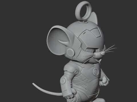 Jerry Mouse Iron Man Ring Figure 3D Model