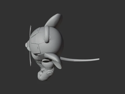 Jerry Mouse Iron Man Ring Figure 3D Model