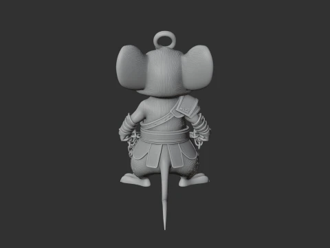 Jerry Mouse Kratos Ring Figure 3D Model