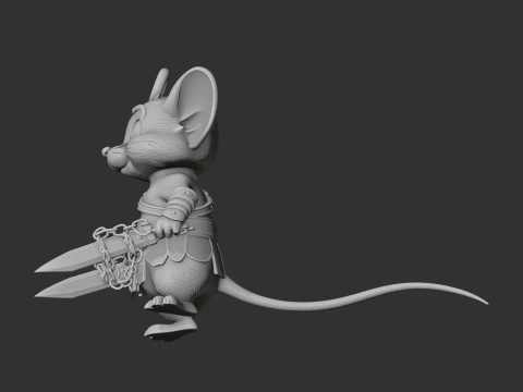 Jerry Mouse Kratos Ring Figure 3D Model