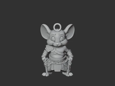 Jerry Mouse Kratos Ring Figure 3D Model