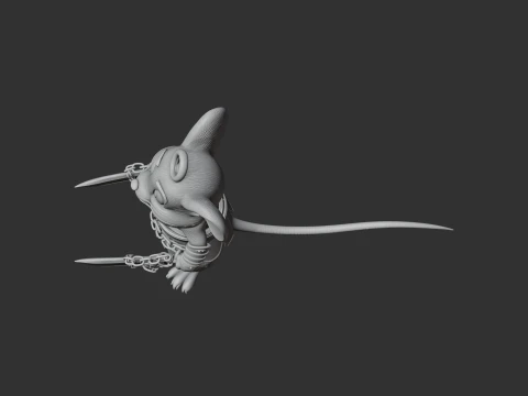 Jerry Mouse Kratos Ring Figure 3D Model