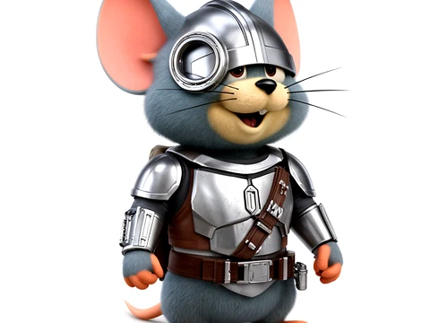 Jerry Mouse Mandalorian Ring Figure Modello 3D