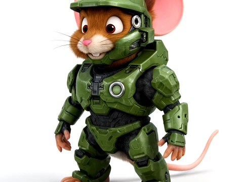 Jerry Mouse Master Chief Ring Figure Model 3D