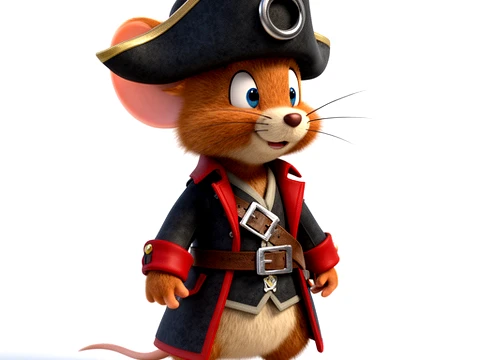 Jerry Mouse Pirate Ring Figure Modelo 3D