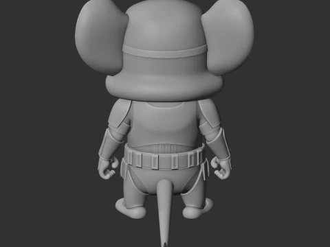 Jerry Mouse Stormtrooper Ring Figure 3D Model