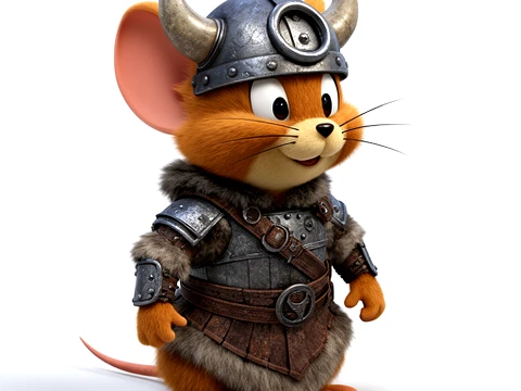 Jerry Mouse Viking Ring Figure 3D Model