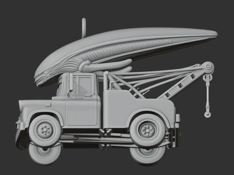 Mater Alien Xenomorph Ring Figure 3D Model