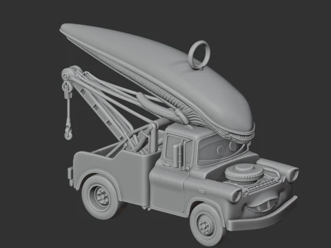 Mater Alien Xenomorph Ring Figure 3D Model