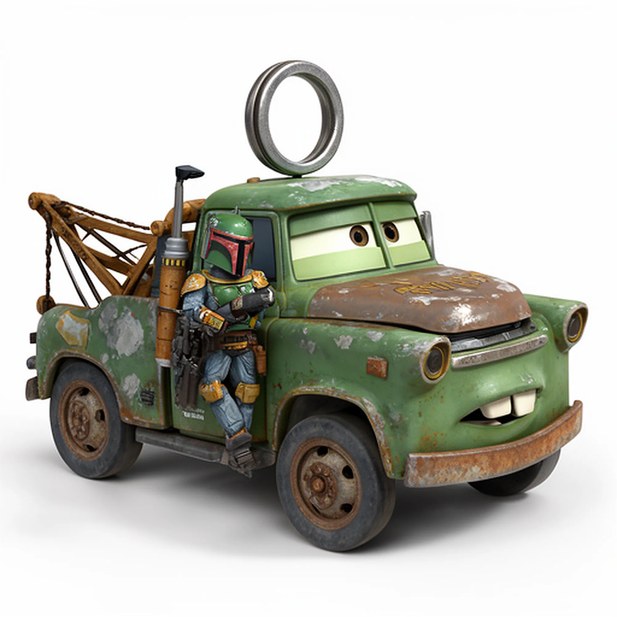 Mater Boba Fett Ring Figure 3D Model .c4d .max .obj .3ds .fbx .stl .blend 