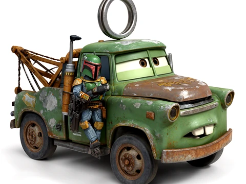 Mater Boba Fett Ring Figure 3D Model