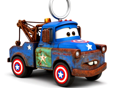 Mater Captain America Ring Figure 3D Model