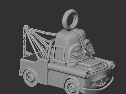 Mater Darth Vader Ring Figure 3D Model