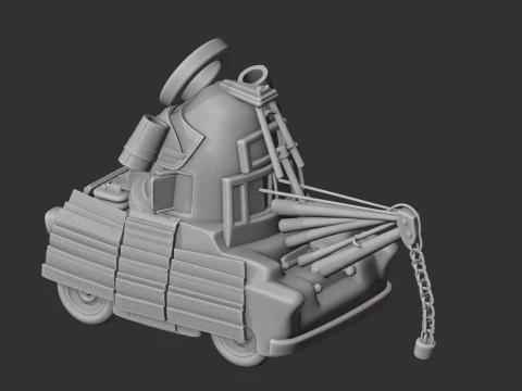 Mater Samurai Ring Figure 3D Model