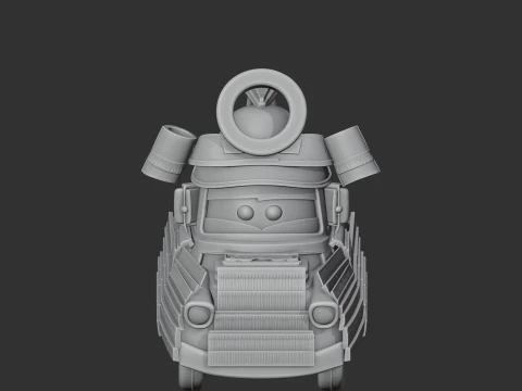 Mater Samurai Ring Figure 3D Model