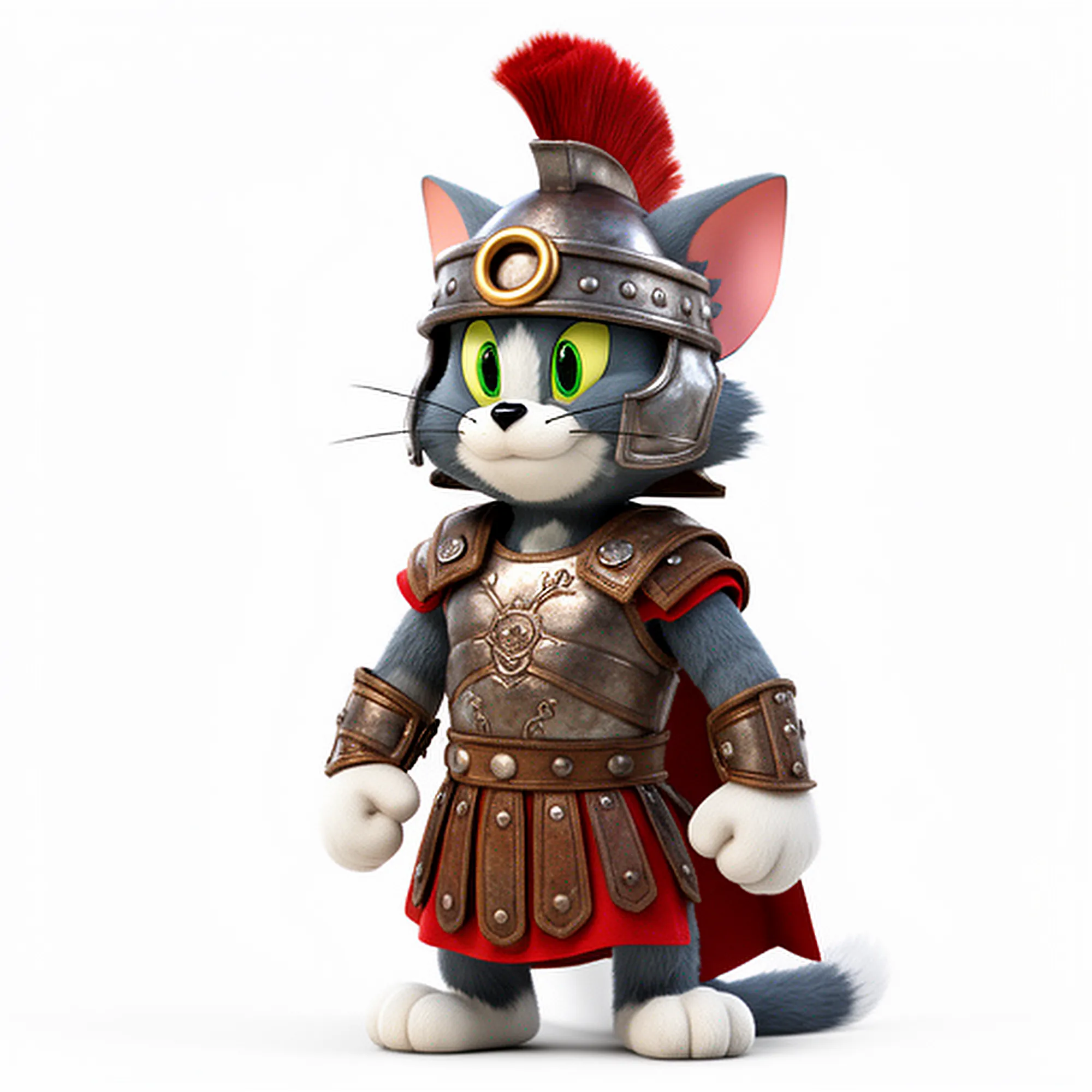 Tom Cat Gladiator Ring Figure 3D Model .c4d .max .obj .3ds .fbx .stl .blend 