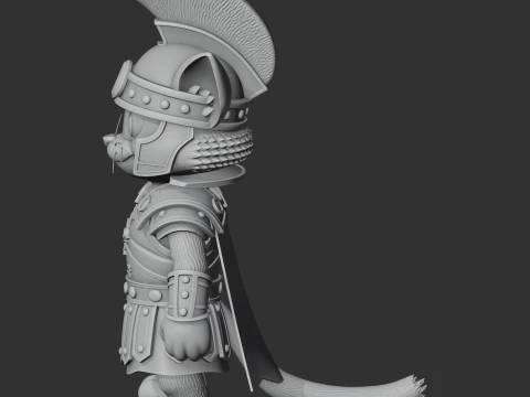 Tom Cat Gladiator Ring Figure 3D Model