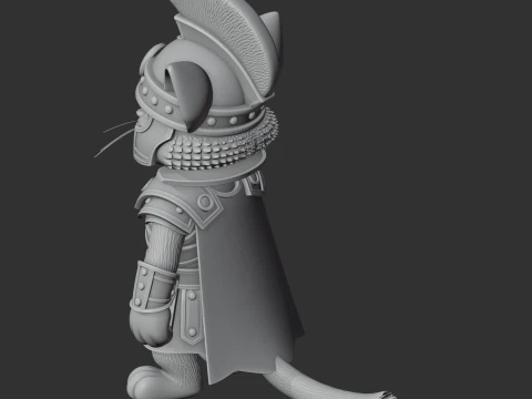 Tom Cat Gladiator Ring Figure 3D Model