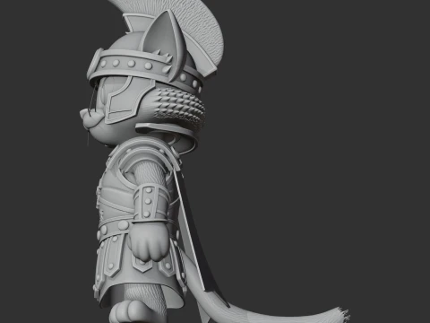 Tom Cat Gladiator Ring Figure 3D Model