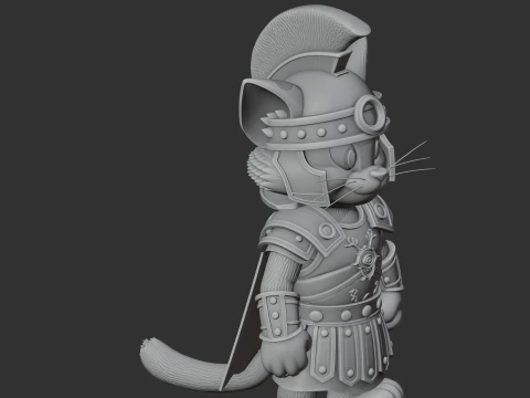 Tom Cat Gladiator Ring Figure 3D Model