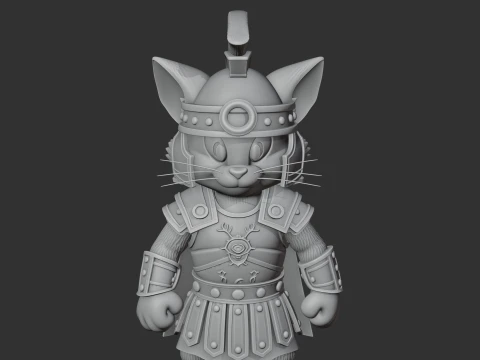 Tom Cat Gladiator Ring Figure 3D Model