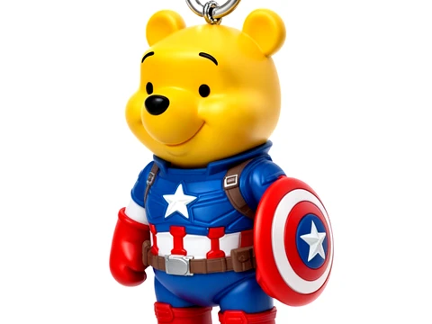 Winnie the Pooh Captain America Ring Figure 3D Model