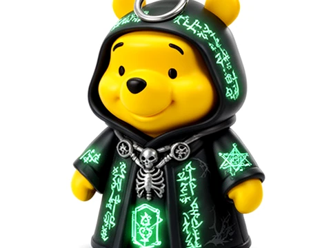 Winnie the Pooh Necromancer Ring Figure 3D Model
