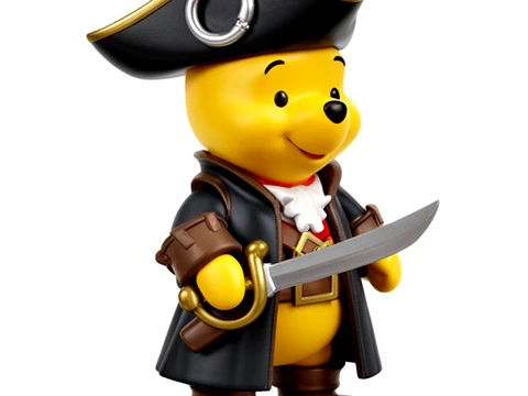 Winnie the Pooh Pirate Ring Figure 3D Model