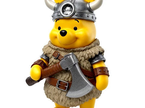 Winnie the Pooh Viking Ring Figure 3D Model