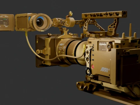 Golden ARRI ALEXA 35 Camera 3D Model