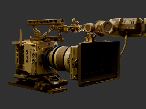 Golden ARRI ALEXA 35 Camera 3D Model