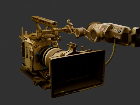 Golden ARRI ALEXA 35 Camera 3D Model