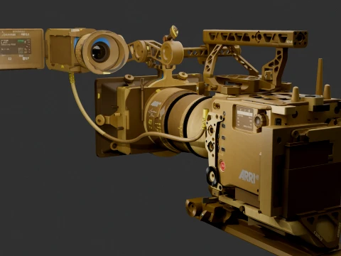 Golden ARRI ALEXA 35 Camera 3D Model