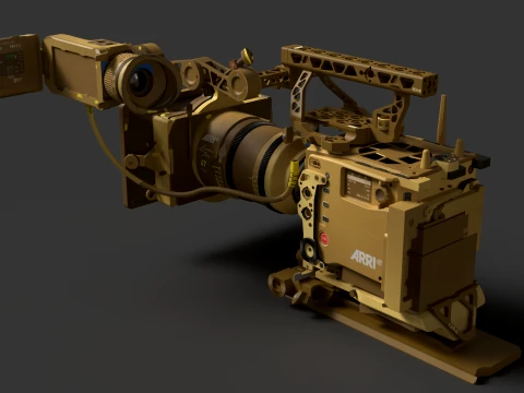 Golden ARRI ALEXA 35 Camera 3D Model