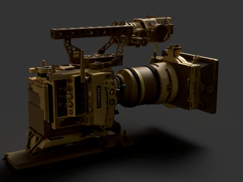 Golden ARRI ALEXA 35 Camera 3D Model