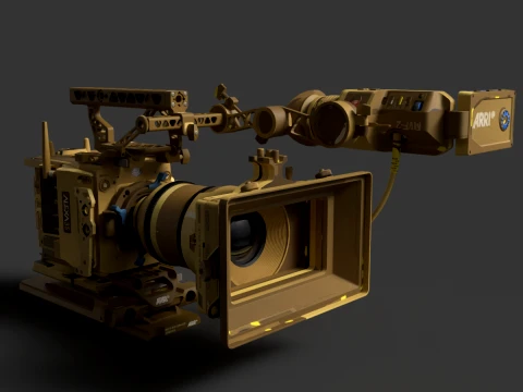 Golden ARRI ALEXA 35 Camera 3D Model