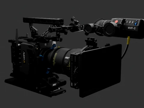 Professional Video Camera 3D Model
