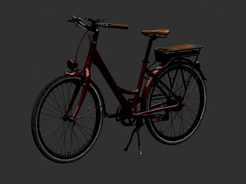Chinese Red Cherry Bike 3D Model